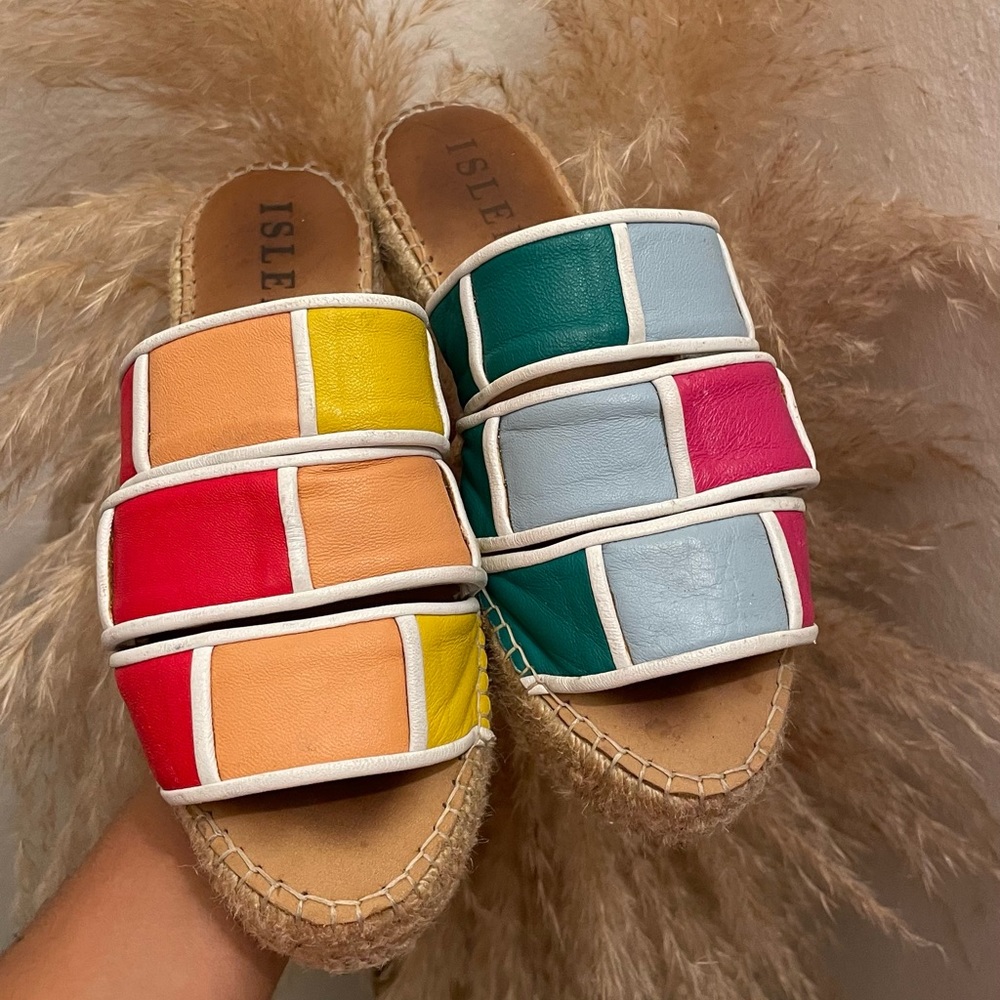 Isleñas Rainbow Espadrilles Size 36 US 5.5 6